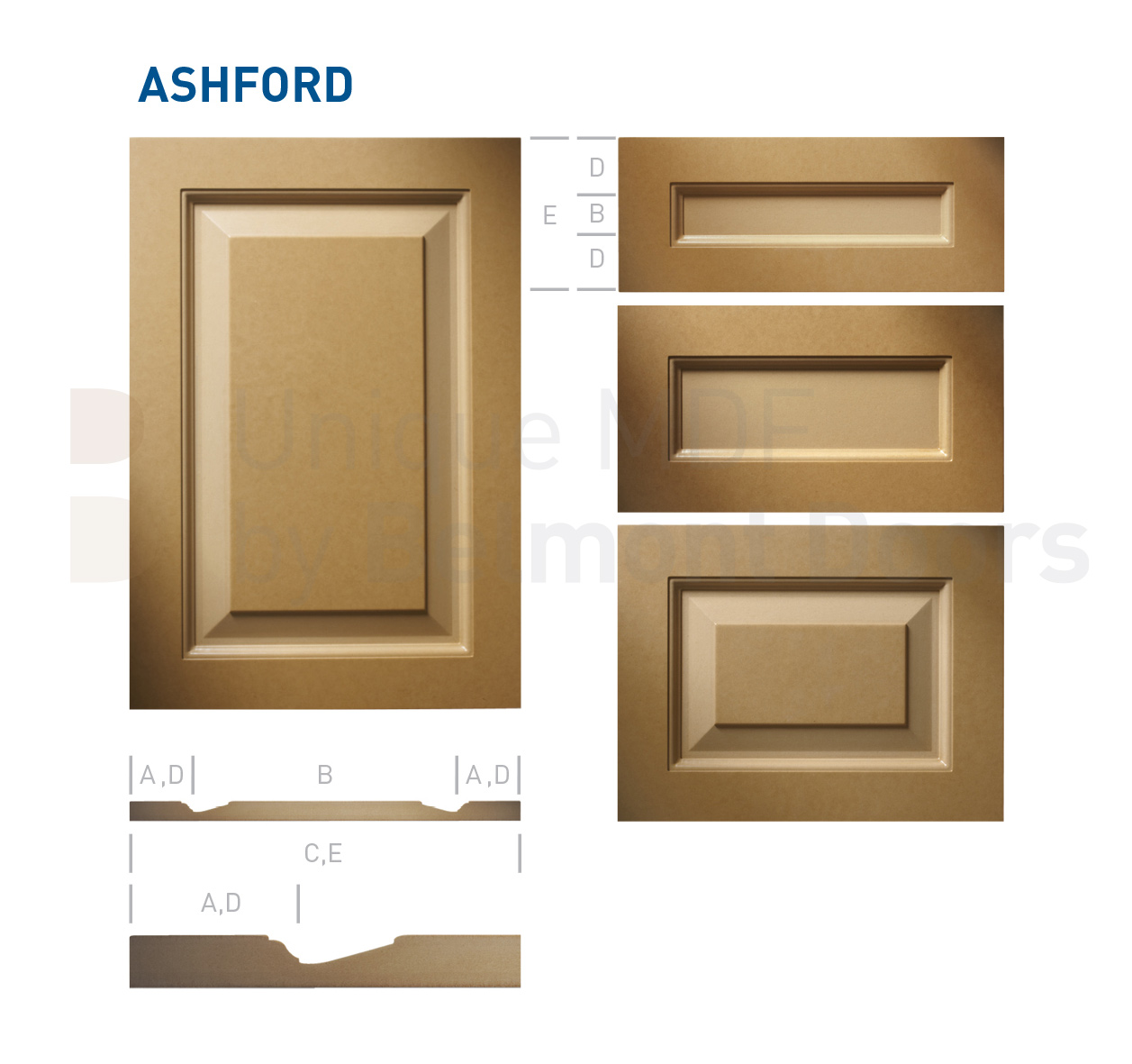 ASHFORD Collection (Traditional Kitchen Cabinet Door Style MDF Set 15)