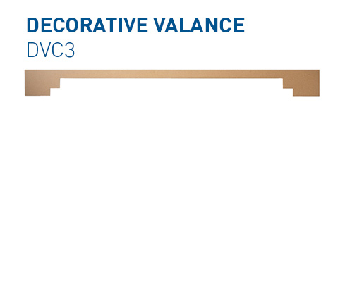 Custom mdf window valance DVC1 Specialty Components BelmontDoors.com