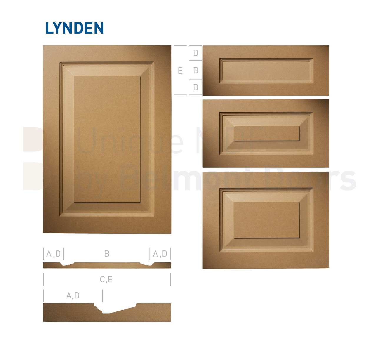 LYNDEN Collection (Traditional Kitchen Cabinet Door Style MDF Set 13)