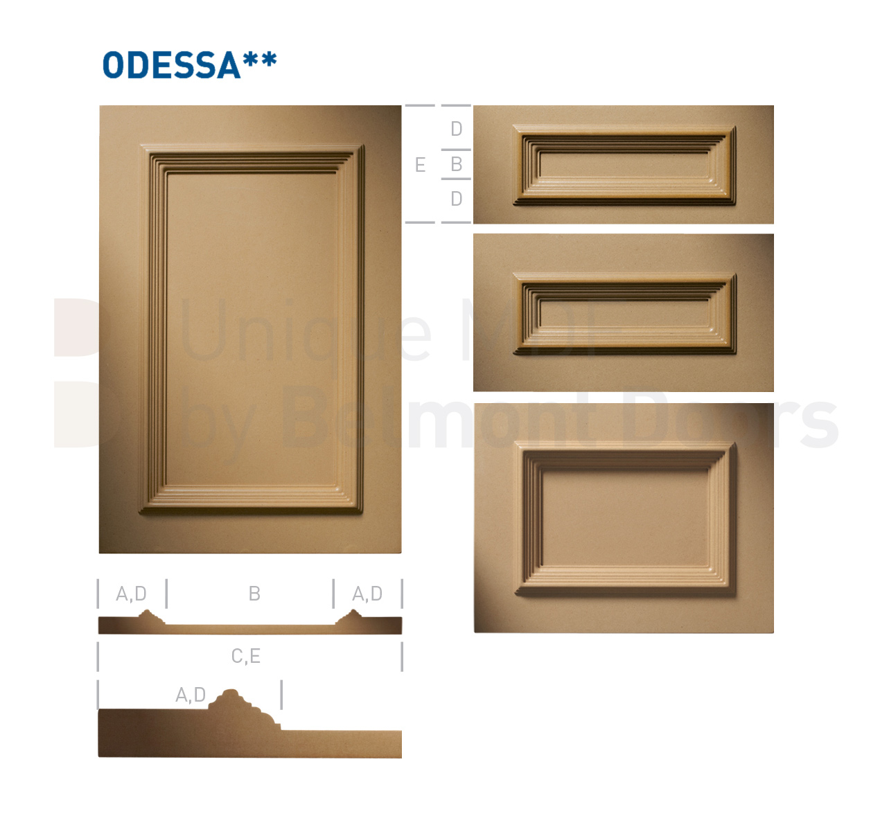 ODESSA** Collection (Classic Kitchen Cabinet Door Style MDF Set 9)