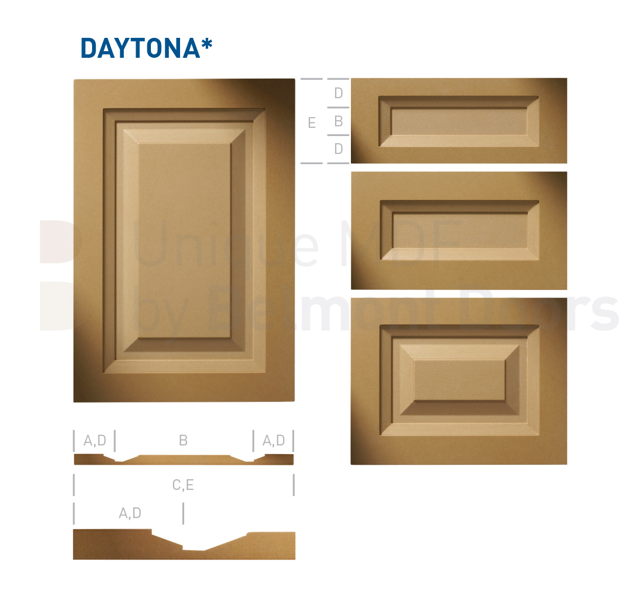 DAYTONA* Collection (Transitional Kitchen Cabinet Door Style MDF Set 6)